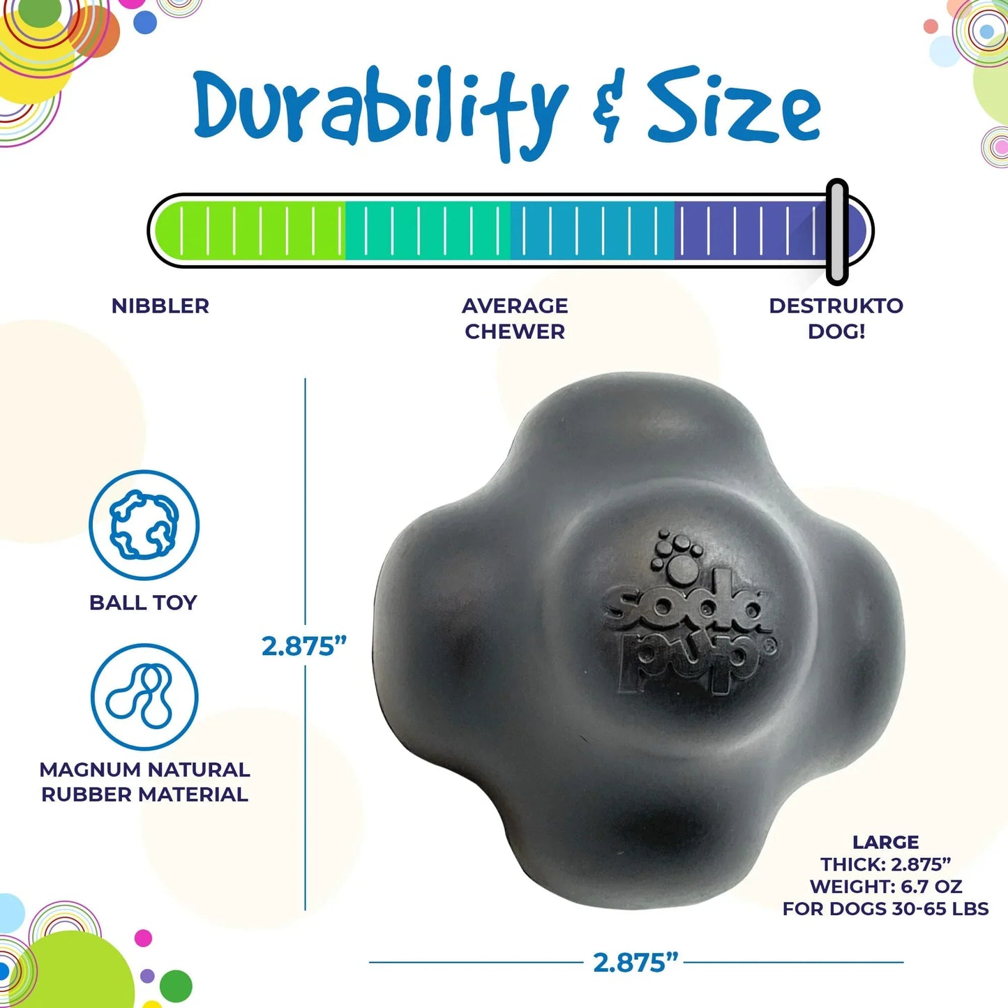 SodaPup® Magnum "Crazy Bounce" Ball Toy