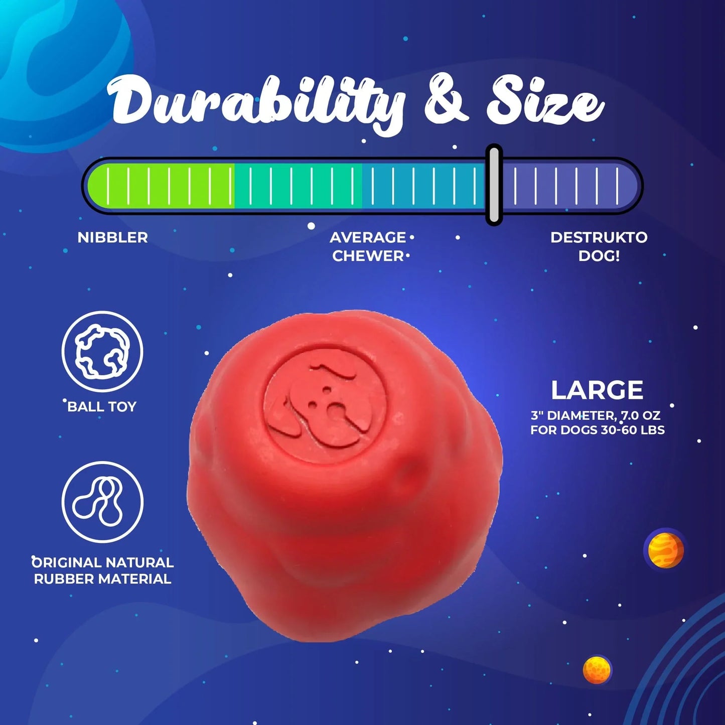 SodaPup® Asteroid Chew & Ball Toy