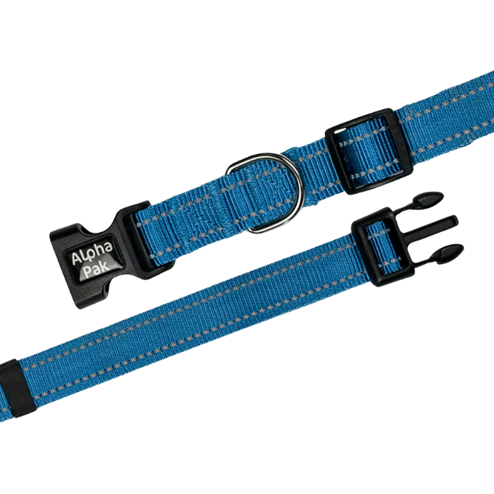 Alpha Pak® Jazz Blue Reflective Dog Collar