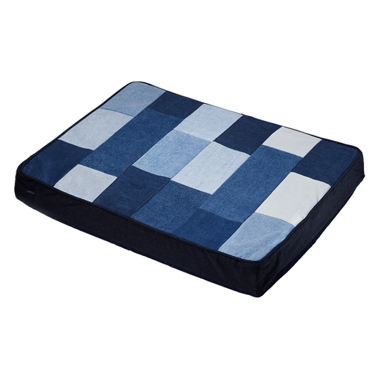 Denim Dog Designs Patched Denim Dog Bed