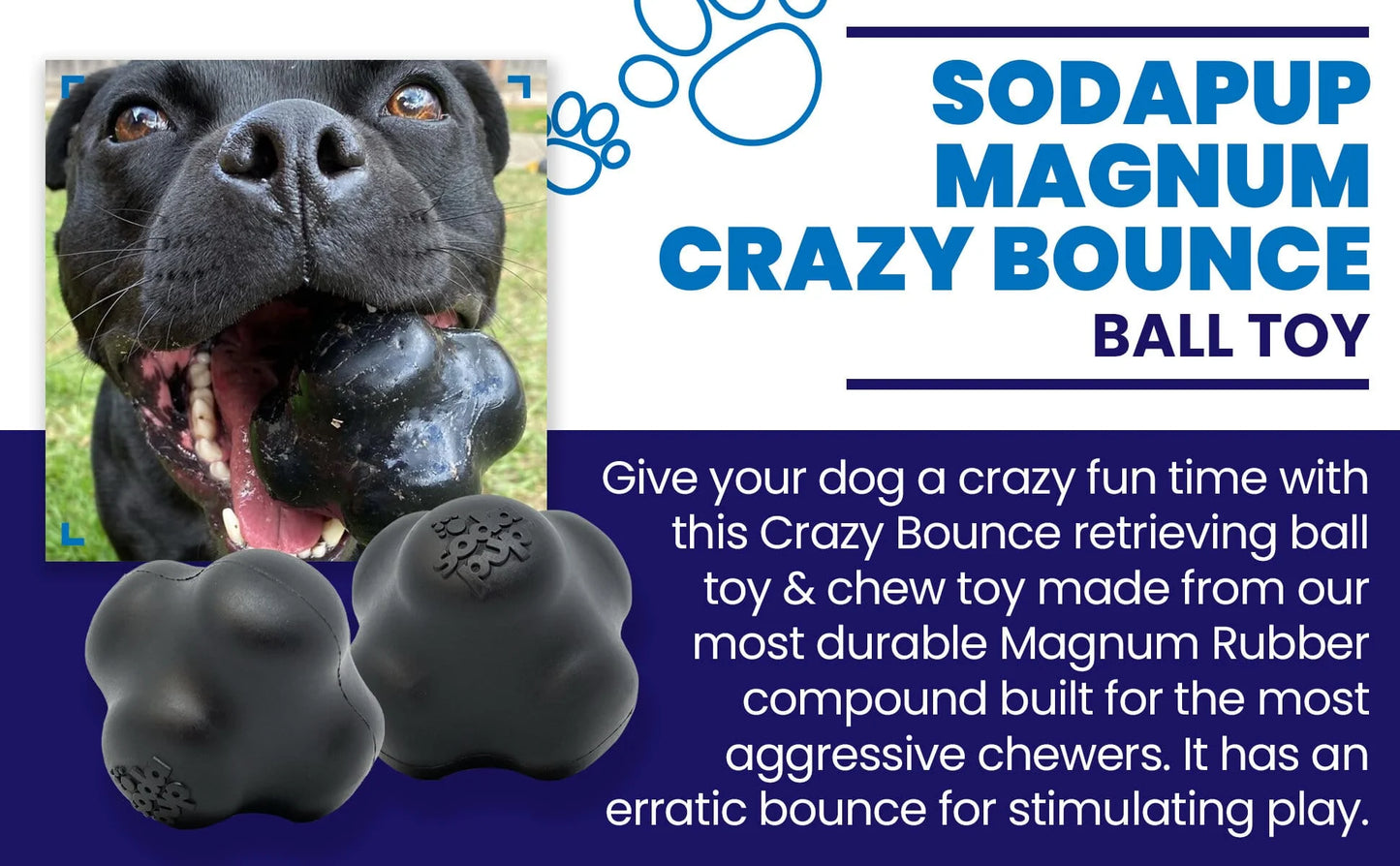 SodaPup® Magnum "Crazy Bounce" Ball Toy