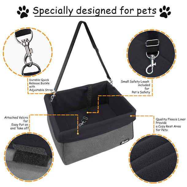 Jespet Portable Pet Booster Car Seat