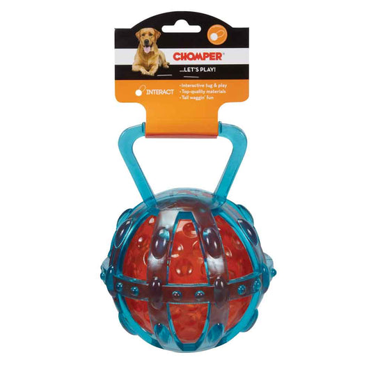 Chomper® TPR Tug Toy With Caged Ball