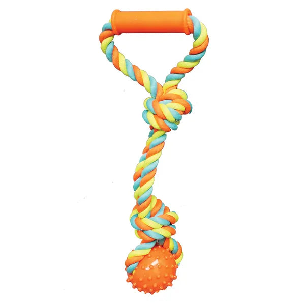 Chomper® Rope Tugger With Spike Ball & Handle